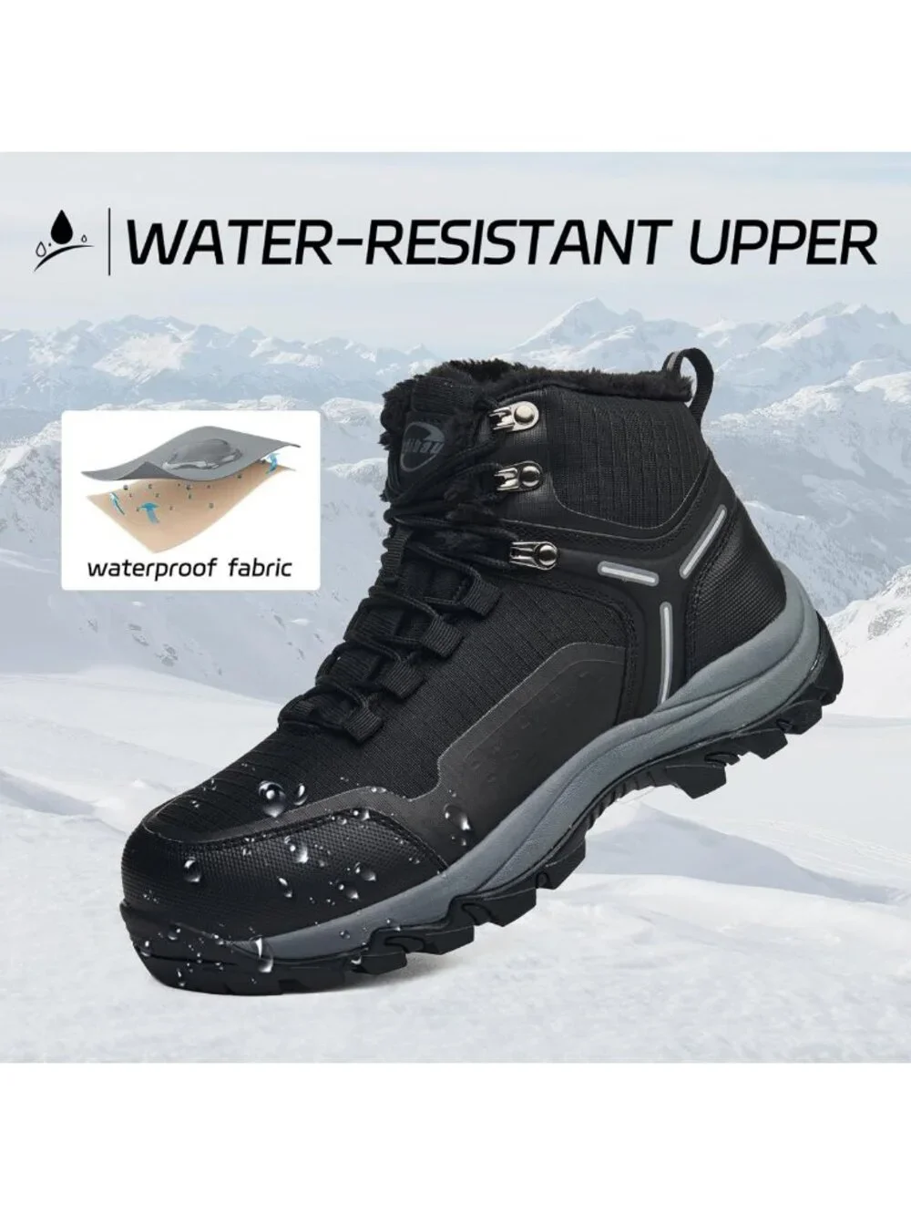 Waterproof Winter Snow Boots for Women | Warm Fur Lined Ankle Booties, Non-Slip